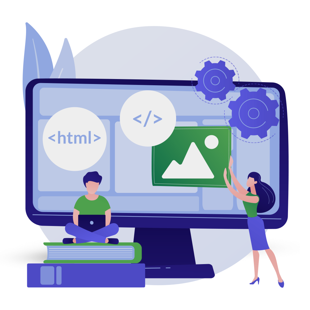 Web development illustration