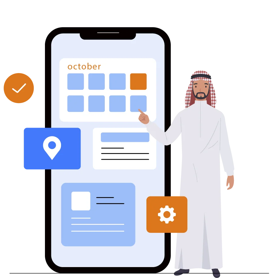 Mobile app illustration